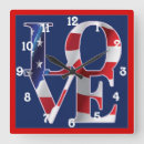 Recherche de amour patriotique horloges Rouge blanc et bleu