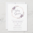 Search for lilac gold baby shower invitations Watercolor floral