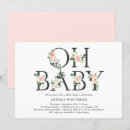 Search for watercolor flowers baby shower invitations Greenery