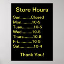 Search for hours business posters Black