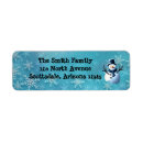 Search for blue snowflakes return address labels Cute