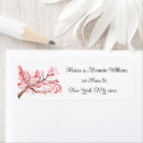 Search for cherry blossom return address labels weddings Japanese