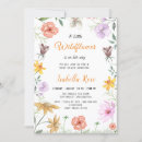Search for pink blue flowers baby shower invitations Little wildflower