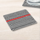 Search for black and white stripes coasters Red