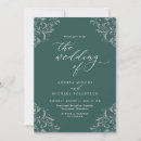 Search for emerald green wedding invitations Calligraphy