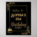 Search for 21st birthday posters Black and gold