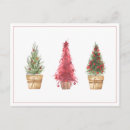 Recherche de noël arbre cartes postales Aquarelle