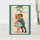 Recherche de baiser vintage vœux cartes Rétro