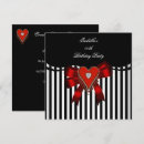 Recherche de rayures rouges et blanches invitations Fête