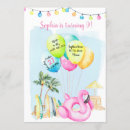 Recherche de summer beach birthday invitations Flamingo