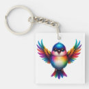 Search for rainbow bird keychains Colourful