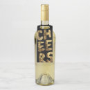 Search for new year bottle tags Black and gold
