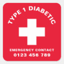 Search for emergency contact stickers Diabetic