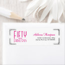 Search for black pink return address labels 50 year old