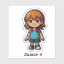 Search for cartoon girl stickers For kids