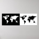 Search for black and white world map posters Geography