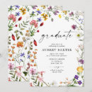 Search for wildflower graduation invitations Boho