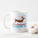 Search for dachshund mugs Dachshund through the snow