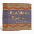 Search for last binders Last will and testament