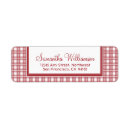 Search for gingham return address labels Plaid pattern