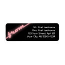 Search for neon pink return address labels Black