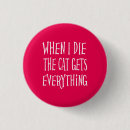 Search for pink cats buttons Cat lover
