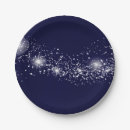 Search for navy blue and silver plates Fifty