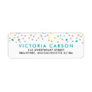 Search for gold glitter confetti return address labels Birthday party