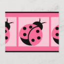 Search for pink ladybug postcards Black