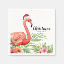 Search for christmas flamingo napkins Tropical