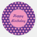 Search for purple polka dot stickers Birthday