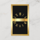 Search for clock business cards Gold