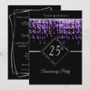 Search for purple black silver wedding invitations Elegant
