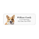 Search for corgi return address labels Cute