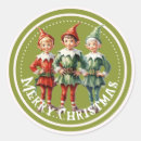 Search for christmas elves stickers Vintage