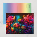 Search for neon flowers postcards Colourful