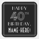 Search for happy 40th birthday stickers 40 years old