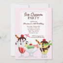 Search for ice cream sundae party invitations Girl
