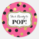 Search for pink gold confetti baby shower stickers Girl