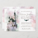 Search for enchanted castle invitations Watercolor