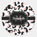 Recherche de empreinte de léopard rose autocollants Motif