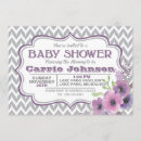 Search for purple grey baby shower invitations Watercolor