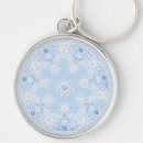 Search for snowflake on blue keychains Elegant