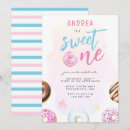 Search for blue doughnut invitations Sweet one