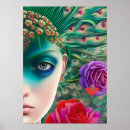 Search for abstract peacock art Teal