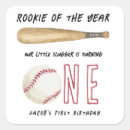 Search for 1st birthday baseball stickers Watercolor