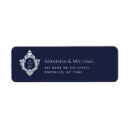 Search for faux silver return address labels Elegant