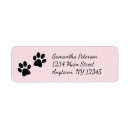 Search for dog paw print return address labels Pawprints
