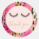 Search for leopard thank you stickers Girly