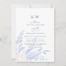 Recherche de bleu vert mariage invitations Aquarelle feuillage floral